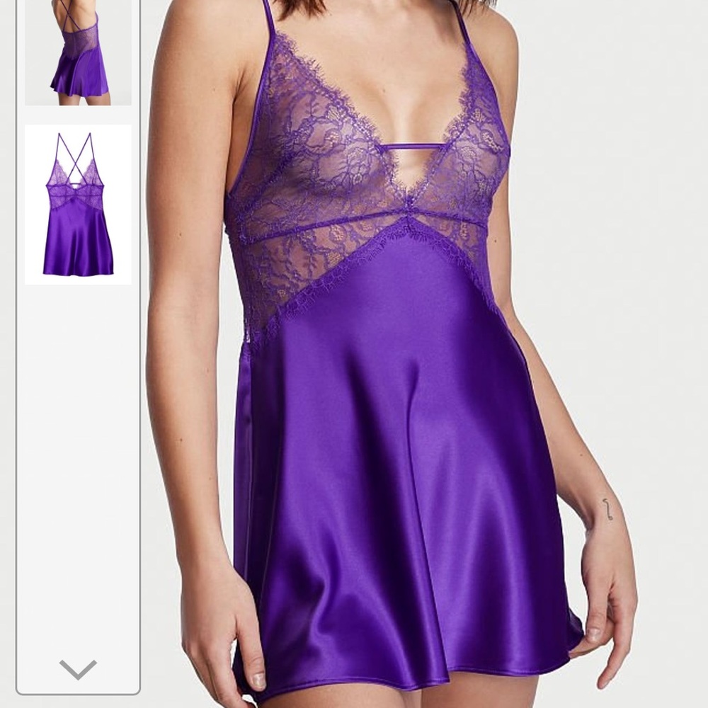 VICTORIA’S SECRET Womens violet lace slip